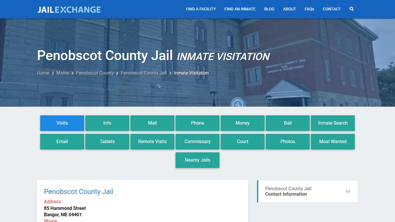 Penobscot County Jail Inmate Visitation - Jail Exchange
